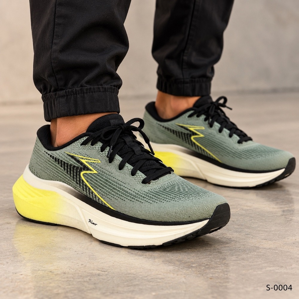 361 Degrees Phoenix Primo Running Shoes Sage Green Yellow Y2470-1674 Mens 9 0004